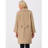 imageAllegra K Womens Lapel Collar Coat Double Breast Winter MidLong OvercoatKhaki