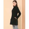 imageAllegra K Womens Peter Pan Collar Overcoat Single Breasted Pockets Winter Long CoatBlack