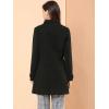 imageAllegra K Womens Peter Pan Collar Overcoat Single Breasted Pockets Winter Long CoatBlack