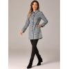 imageAllegra K Womens Peter Pan Collar Overcoat Single Breasted Pockets Winter Long CoatBlack White