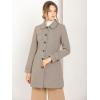 imageAllegra K Womens Peter Pan Collar Overcoat Single Breasted Pockets Winter Long CoatBrown