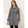 imageAllegra K Womens Peter Pan Collar Overcoat Single Breasted Pockets Winter Long CoatDeep Blue