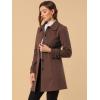 imageAllegra K Womens Peter Pan Collar Overcoat Single Breasted Pockets Winter Long CoatDeep Brown