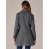 imageAllegra K Womens Peter Pan Collar Overcoat Single Breasted Pockets Winter Long CoatDeep Grey