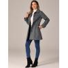 imageAllegra K Womens Peter Pan Collar Overcoat Single Breasted Pockets Winter Long CoatDeep Grey