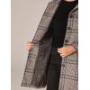 imageAllegra K Womens Peter Pan Collar Overcoat Single Breasted Pockets Winter Long CoatKhaki Plaid