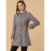 imageAllegra K Womens Peter Pan Collar Overcoat Single Breasted Pockets Winter Long CoatLight Brown