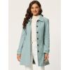 imageAllegra K Womens Peter Pan Collar Overcoat Single Breasted Pockets Winter Long CoatLight Green