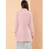 imageAllegra K Womens Peter Pan Collar Overcoat Single Breasted Pockets Winter Long CoatPink