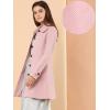 imageAllegra K Womens Peter Pan Collar Overcoat Single Breasted Pockets Winter Long CoatPink