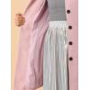 imageAllegra K Womens Peter Pan Collar Overcoat Single Breasted Pockets Winter Long CoatPink