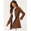 imageAllegra K Womens Peter Pan Collar Overcoat Single Breasted Pockets Winter Long CoatSolid Brown