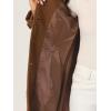 imageAllegra K Womens Peter Pan Collar Overcoat Single Breasted Pockets Winter Long CoatSolid Brown