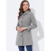 imageAllegra K Womens Peter Pan Collar Overcoat Single Breasted Pockets Winter Long CoatSolid Grey