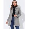 imageAllegra K Womens Peter Pan Collar Overcoat Single Breasted Pockets Winter Long CoatSolid Grey