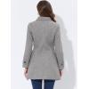 imageAllegra K Womens Peter Pan Collar Overcoat Single Breasted Pockets Winter Long CoatSolid Grey