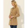 imageAllegra K Womens Peter Pan Collar Overcoat Single Breasted Pockets Winter Long CoatSolid Khaki