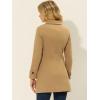 imageAllegra K Womens Peter Pan Collar Overcoat Single Breasted Pockets Winter Long CoatSolid Khaki