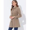 imageAllegra K Womens Peter Pan Collar Overcoat Single Breasted Pockets Winter Long CoatSolid Light Brown