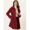 imageAllegra K Womens Peter Pan Collar Overcoat Single Breasted Pockets Winter Long CoatSolid Red