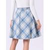 imageAllegra K Womens Plaids Vintage Tartan Elastic Waist Knee Length ALine SkirtBlue Beige