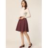 imageAllegra K Womens Plaids Vintage Tartan Elastic Waist Knee Length ALine SkirtBurgundy