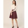 imageAllegra K Womens Plaids Vintage Tartan Elastic Waist Knee Length ALine SkirtBurgundy
