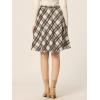 imageAllegra K Womens Plaids Vintage Tartan Elastic Waist Knee Length ALine SkirtKhaki