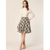 imageAllegra K Womens Plaids Vintage Tartan Elastic Waist Knee Length ALine SkirtKhaki