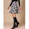 imageAllegra K Womens Plaids Vintage Tartan Elastic Waist Knee Length ALine SkirtKhaki Blue