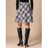 imageAllegra K Womens Plaids Vintage Tartan Elastic Waist Knee Length ALine SkirtKhaki Blue