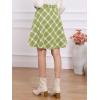 imageAllegra K Womens Plaids Vintage Tartan Elastic Waist Knee Length ALine SkirtLight Green