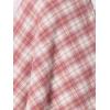 imageAllegra K Womens Plaids Vintage Tartan Elastic Waist Knee Length ALine SkirtPink Beige