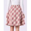 imageAllegra K Womens Plaids Vintage Tartan Elastic Waist Knee Length ALine SkirtPink Beige