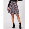 imageAllegra K Womens Plaids Vintage Tartan Elastic Waist Knee Length ALine SkirtPurple Black