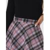 imageAllegra K Womens Plaids Vintage Tartan Elastic Waist Knee Length ALine SkirtPurple Black