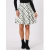 imageAllegra K Womens Plaids Vintage Tartan Elastic Waist Knee Length ALine SkirtWhite