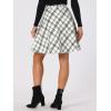 imageAllegra K Womens Plaids Vintage Tartan Elastic Waist Knee Length ALine SkirtWhite