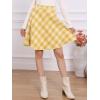 imageAllegra K Womens Plaids Vintage Tartan Elastic Waist Knee Length ALine SkirtYellow