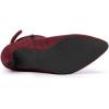 imageAllegra K Womens Pointed Toe Stiletto Heel Ankle BootsBurgundy