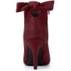 imageAllegra K Womens Pointed Toe Stiletto Heel Ankle BootsBurgundy