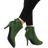 imageAllegra K Womens Pointed Toe Stiletto Heel Ankle BootsGreen