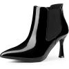 imageAllegra K Womens Pointed Toe Stiletto Heels Chelsea Ankle BootiesBlack