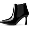 imageAllegra K Womens Pointed Toe Stiletto Heels Chelsea Ankle BootiesBlack
