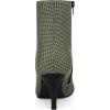 imageAllegra K Womens Pointed Toe Stiletto Heels Houndstooth Ankle BootiesGreen Black