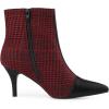 imageAllegra K Womens Pointed Toe Stiletto Heels Houndstooth Ankle BootiesRed Black