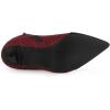 imageAllegra K Womens Pointed Toe Stiletto Heels Houndstooth Ankle BootiesRed Black