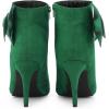imageAllegra K Womens Pointy Toe Bow Stiletto Heel Ankle BootsEmerald Green
