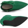 imageAllegra K Womens Pointy Toe Bow Stiletto Heel Ankle BootsEmerald Green