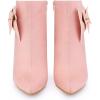 imageAllegra K Womens Pointy Toe Bow Stiletto Heel Ankle BootsPink